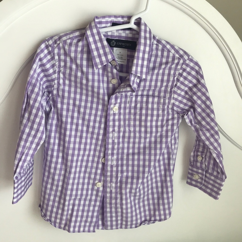 NWOT Purple Boy Button Down Size 2